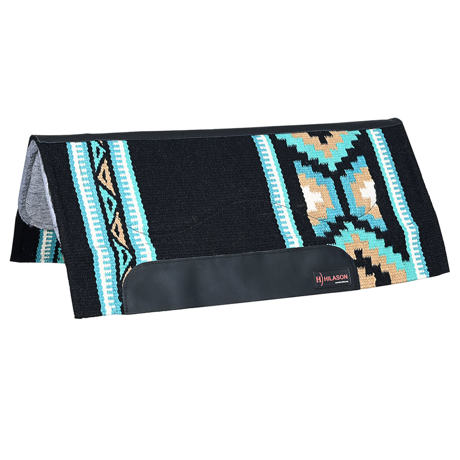 HILASON 34x32 In Western Horse Saddle Blanket Wool Pad Black - Uhorse