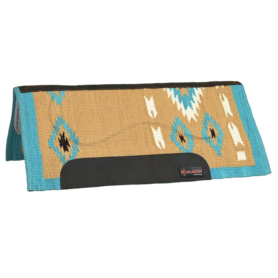 HILASON 34x32 In Western Horse Saddle Blanket Wool Pad Tan - Uhorse