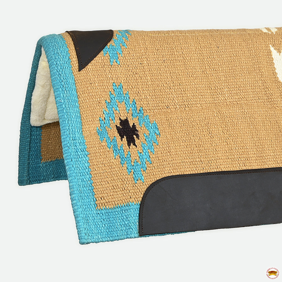 HILASON Western Horse Saddle Blanket Pad Fur Padding 34"x36"