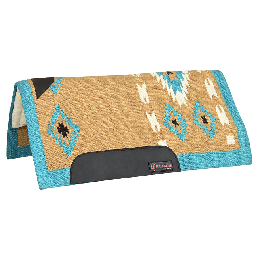 HILASON 32x32 In Western Horse Saddle Wool Blanket Pad Fur Padding Tan - Uhorse