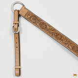 HILASON Western Horse Genuine Leather Hand Tooled Floral Design Headstall Breast Collar Girth Tan