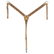 HILASON Western Horse Genuine Leather Hand Tooled Floral Design Headstall Breast Collar Tan