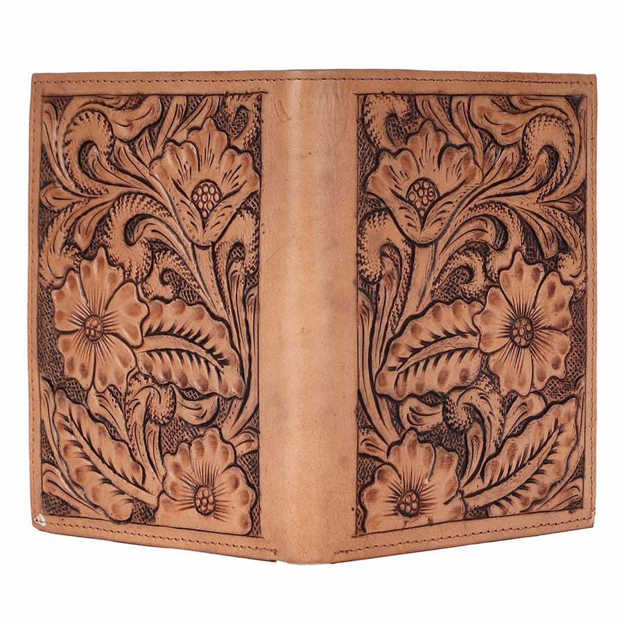 BAR H EQUINE Genuine Leather Hand-Carved Bifold Wallet for Men Women | Western Handmade Wallets Cowboy Casual Tooled