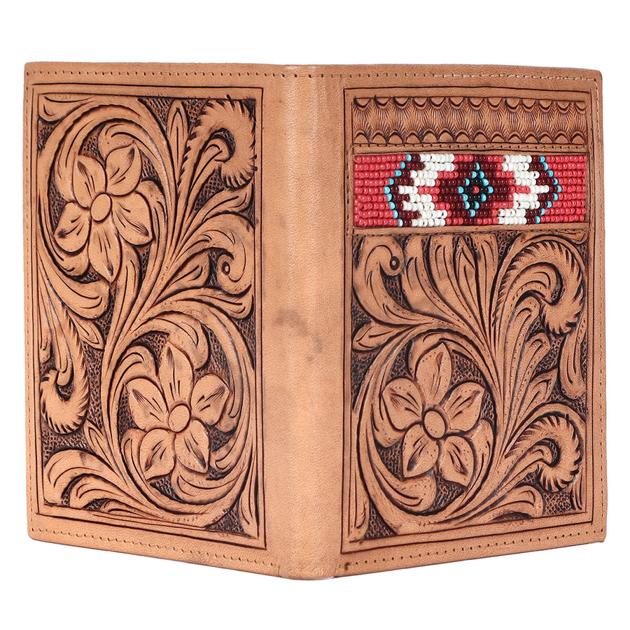 BAR H EQUINE Genuine Leather Hand-Carved Bifold Wallet for Men Women | Western Handmade Wallets Cowboy Casual Tooled