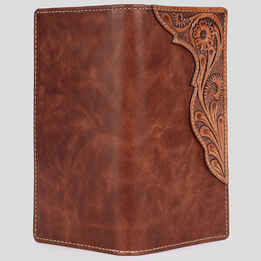 BAR H EQUINE Genuine Leather Hand-Carved Bifold Wallet for Men Women | Western Handmade Wallets Cowboy Casual Tooled