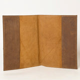 American Darling Western Leather Portfolio with Hair-On Cowhide, Genuine Leather Body & Hand-Tooled Floral Panel, Premium Craftsmanship