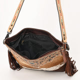 OHLAY OHG123 Cross Body Hand Tooled Hair-On Genuine Leather women bag western handbag purse