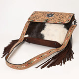 OHLAY OHG124 Cross Body Hand Tooled Hair-On Genuine Leather women bag western handbag purse