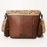 OHLAY OHG124 Cross Body Hand Tooled Hair-On Genuine Leather women bag western handbag purse