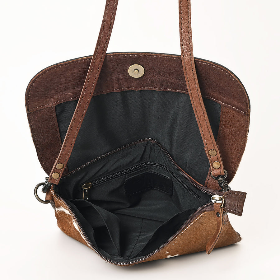 Ohlay Bags OHG127 Clutch Hand Tooled Hair-On Genuine Leather Women Bag Western Handbag Purse