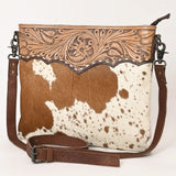 Ohlay Bags OHG129 Cross Body I Hand Tooled Hair-On Genuine Leather Women Bag Western Handbag Purse