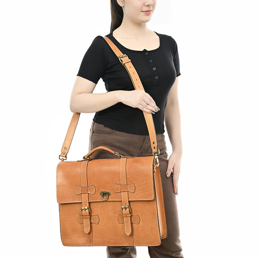 American Darling Western Genuine Leather Briefcase Bag Handmade Durable Work Laptop Messenger Office Travel Professional Bag