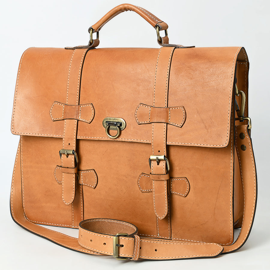 American Darling Western Genuine Leather Briefcase Bag for Work Office and Travel - Uhorse