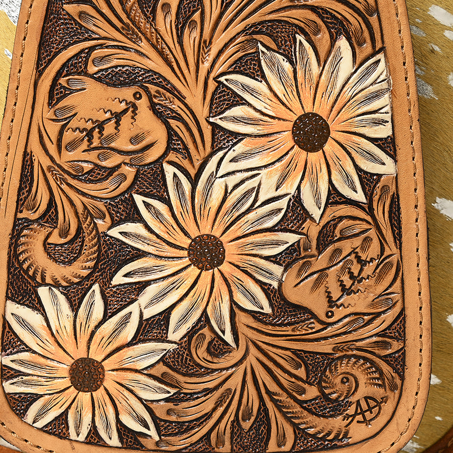 American Darling Sling Hand Tooled Hair-On Genuine Leather Western Women Bag |Sling | for
