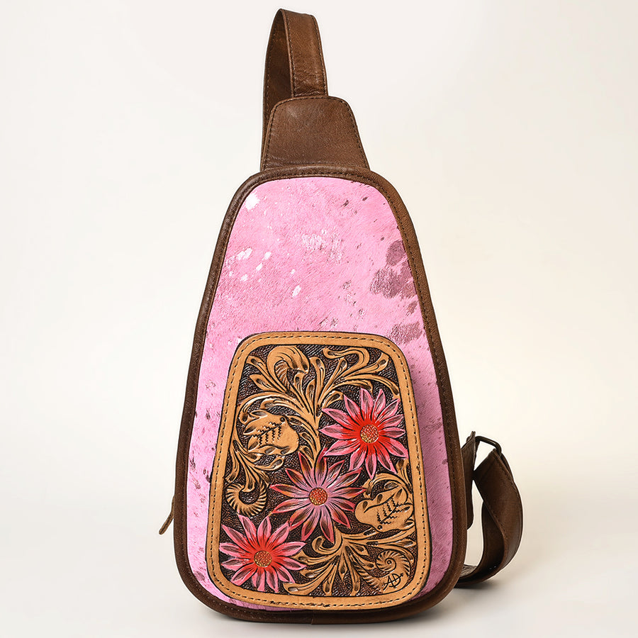 American Darling Sling Hand Tooled Hair-On Genuine Leather Western Women Bag |Sling | for