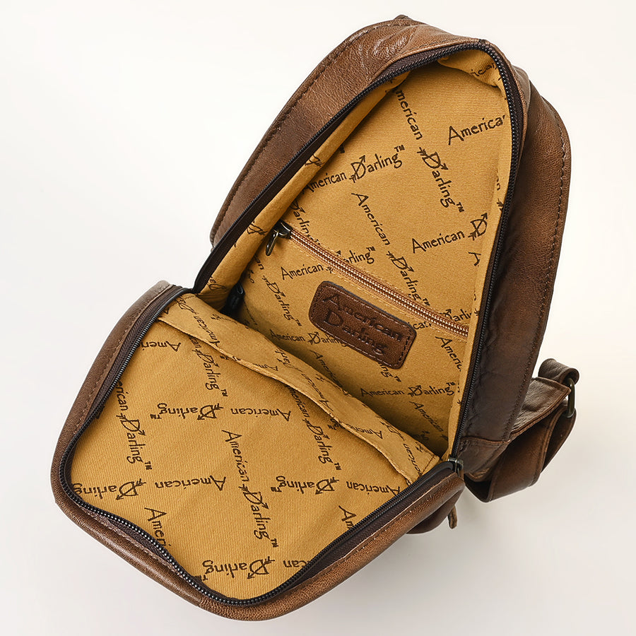 American Darling Sling Hand Tooled Hair-On Genuine Leather Western Women Bag |Sling | for