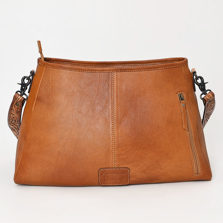 American Darling Western Cowhide Leather Crossbody Bag Hand-Tooled Floral Strap Genuine Leather Handmade Western Purse Everyday Shoulder Bag