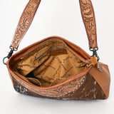 American Darling Western Cowhide Leather Crossbody Bag Hand-Tooled Floral Strap Genuine Leather Handmade Western Purse Everyday Shoulder Bag