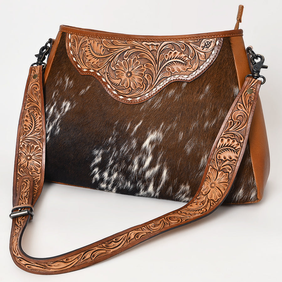 American Darling ADBG1406 Cross Body Hand Tooled Hair On Genuine by Hilason – Cowboy and equestrian accessories