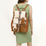 American Darling ADBG1409 Backpack Hand Tooled Hair On Genuine Leather women bag western handbag purse