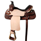 15 In W. H. Saddle American Leather Ranch Roping Cowboy Hilason – by Hilason – Cowboy and equestrian accessories