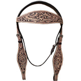 HILASON Western Horse Headstall Breast Collar Set Tack Genuine American Leather | For Horses Headstalls