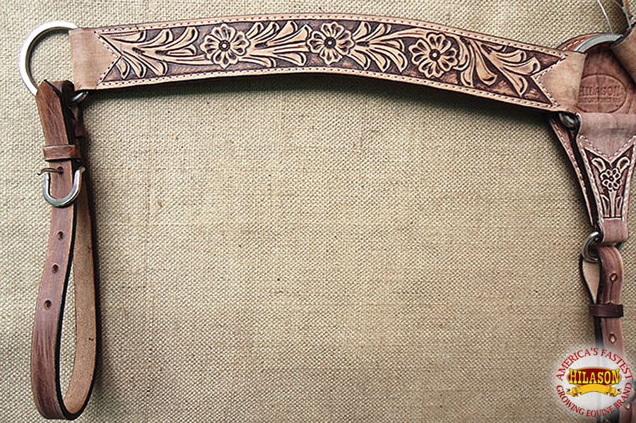 HILASON Western Horse Headstall Breast Collar Set Tack Genuine American Leather | For Horses Headstalls