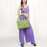 American Darling ADBG1412A Tote Hand Tooled Genuine Leather Women Bag Western Handbag Purse