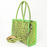 American Darling ADBG1412A Tote Hand Tooled Genuine Leather Women Bag Western Handbag Purse