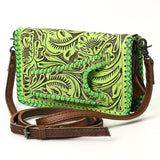 American Darling Clutch Hand Tooled Genuine Leather Women Bag Western Handbag Purse