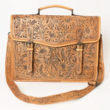 American Darling ADBG1417 Briefcase Hand Tooled Genuine Leather women bag western handbag purse
