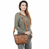 American Darling ADBG1419 Cross Body Hand Tooled Genuine Leather women bag western handbag purse