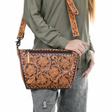 American Darling ADBG1419 Cross Body Hand Tooled Genuine Leather women bag western handbag purse