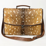 ADBG1420 Briefcase Hair On Genuine Leather Women Bag Western Handbag Purse