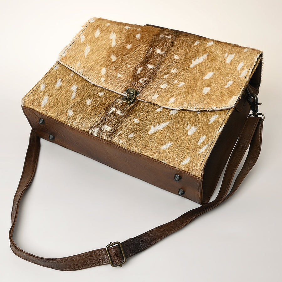 American Darling Western Leather Briefcase Bag – Genuine Cowhide, Office Organizer, Durable Handcrafted Work & Travel Case