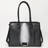American Darling ADBG1422 Tote Crocodile Embossed Genuine Leather Women Bag Western Handbag Purse