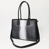 American Darling ADBG1422 Tote Crocodile Embossed Genuine Leather Women Bag Western Handbag Purse
