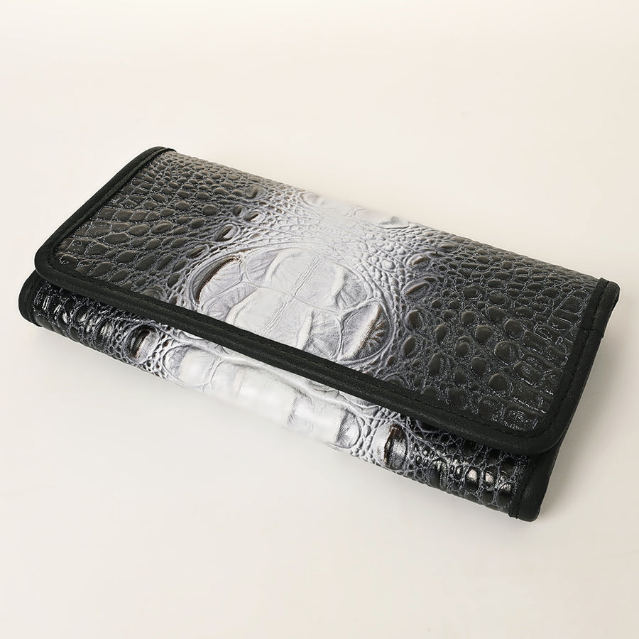 American Darling Crocodile Embossed Genuine Leather Wallet Bag – Premium Western Women’s Clutch with Multiple Card Slots & Secure Compartments