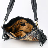American Darling Hobo Beautifully Hand Tooled Hair-On Genuine Leather women bag western handbag purse