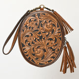 American Darling Wristlet Hand Tooled Genuine Leather Women Bag Western Handbag Purse |
