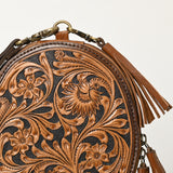 American Darling Adbga516 Wristlet Hand Tooled Genuine Leather Women Bag Western Handbag Purse