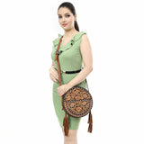 American Darling Canteen Beautifully Hand Tooled Genuine Leather women bag western handbag purse