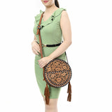 American Darling Canteen Beautifully Hand Tooled Genuine Leather women bag western handbag purse |