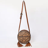 American Darling Canteen Beautifully Hand Tooled Genuine Leather women bag western handbag purse |