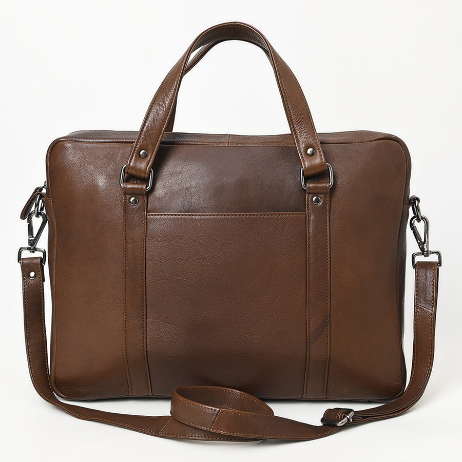American Darling Briefcase Western Genuine Leather Handcrafted Messenger Laptop Bag with Detachable Shoulder Strap