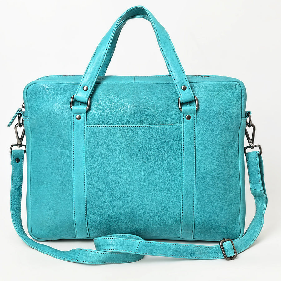 American Darling Briefcase Western Genuine Leather Handcrafted Messenger Laptop Bag with Detachable Shoulder Strap