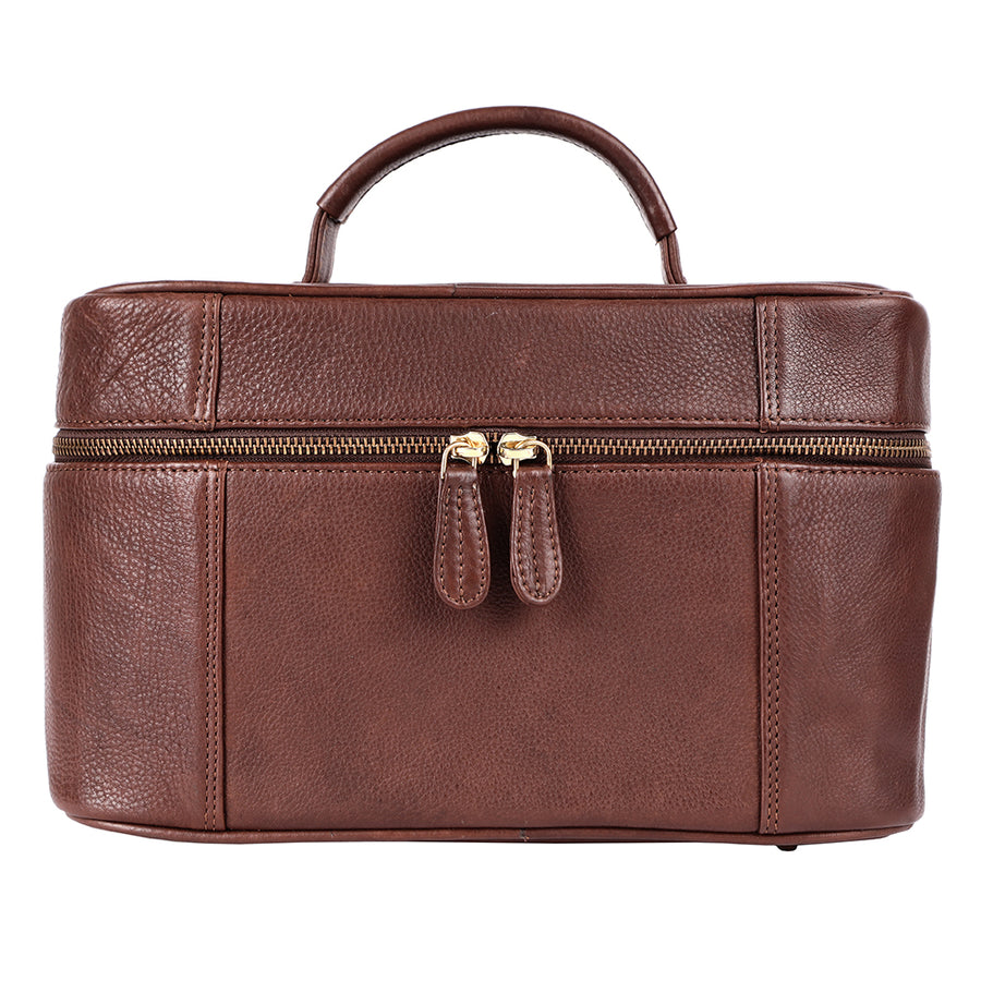 American Darling Jewelry Case Western Genuine Leather Handcrafted Vanity Box Travel Cosmetics Organizer Case