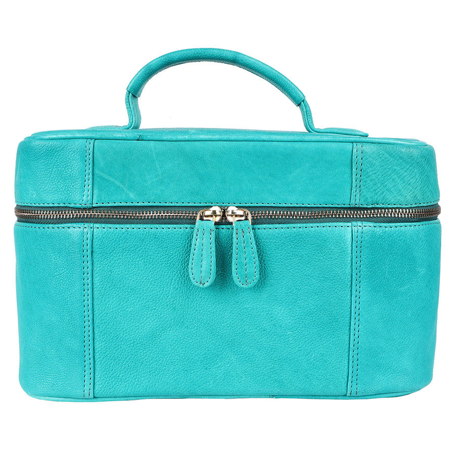 American Darling Jewelry Case Western Genuine Leather Handcrafted Vanity Box Travel Cosmetics Organizer Case