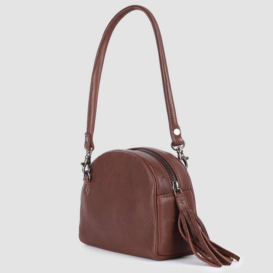 American Darling Small Cross body Bag Western Genuine Leather Handcrafted Purse with Fringes and YKK Zipper