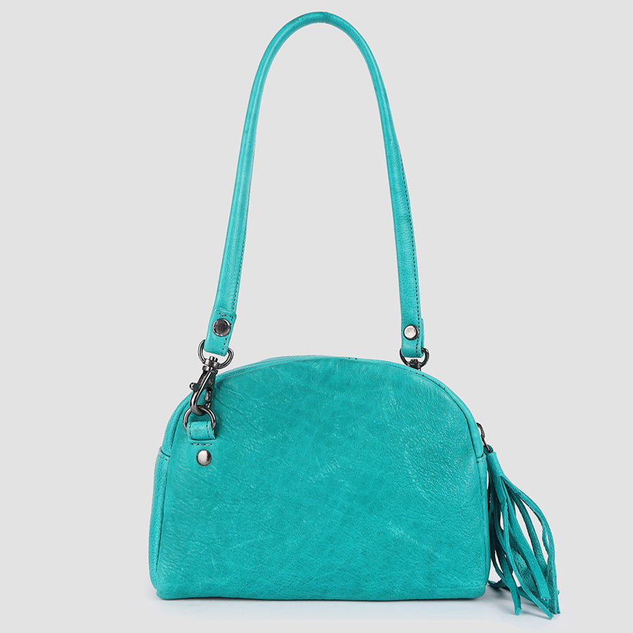 American Darling Small Cross body Bag Western Genuine Leather Handcrafted Purse with Fringes and YKK Zipper